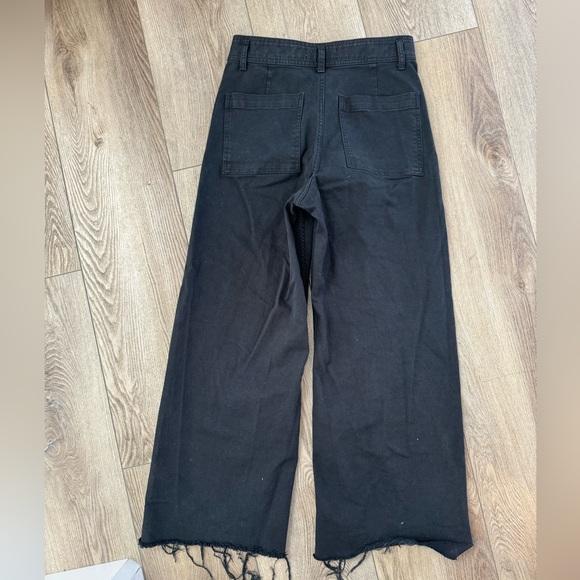 Zara Black High Waisted Wide Leg Jeans Size 10 - Picture 4 of 8